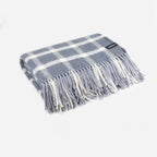 Palliser Ridge - Lambswool Throw Small Herringbone Check - Slate Grey