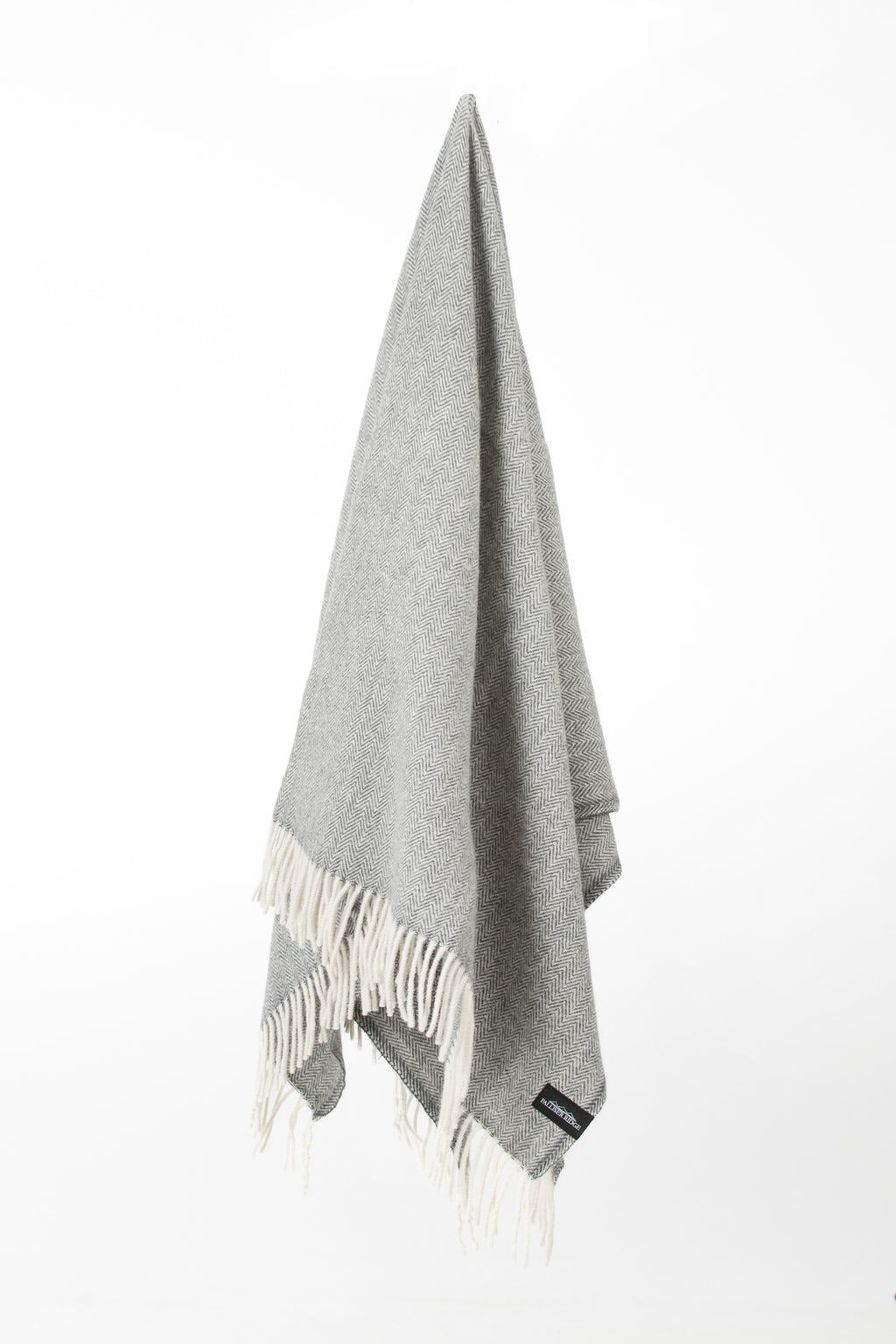 Palliser Ridge - Lambswool Throw Herringbone - Slate Grey