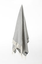 Palliser Ridge - Lambswool Throw Herringbone - Slate Grey