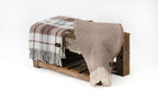 Palliser Ridge - Lambswool Throw Herringbone - Chocolate