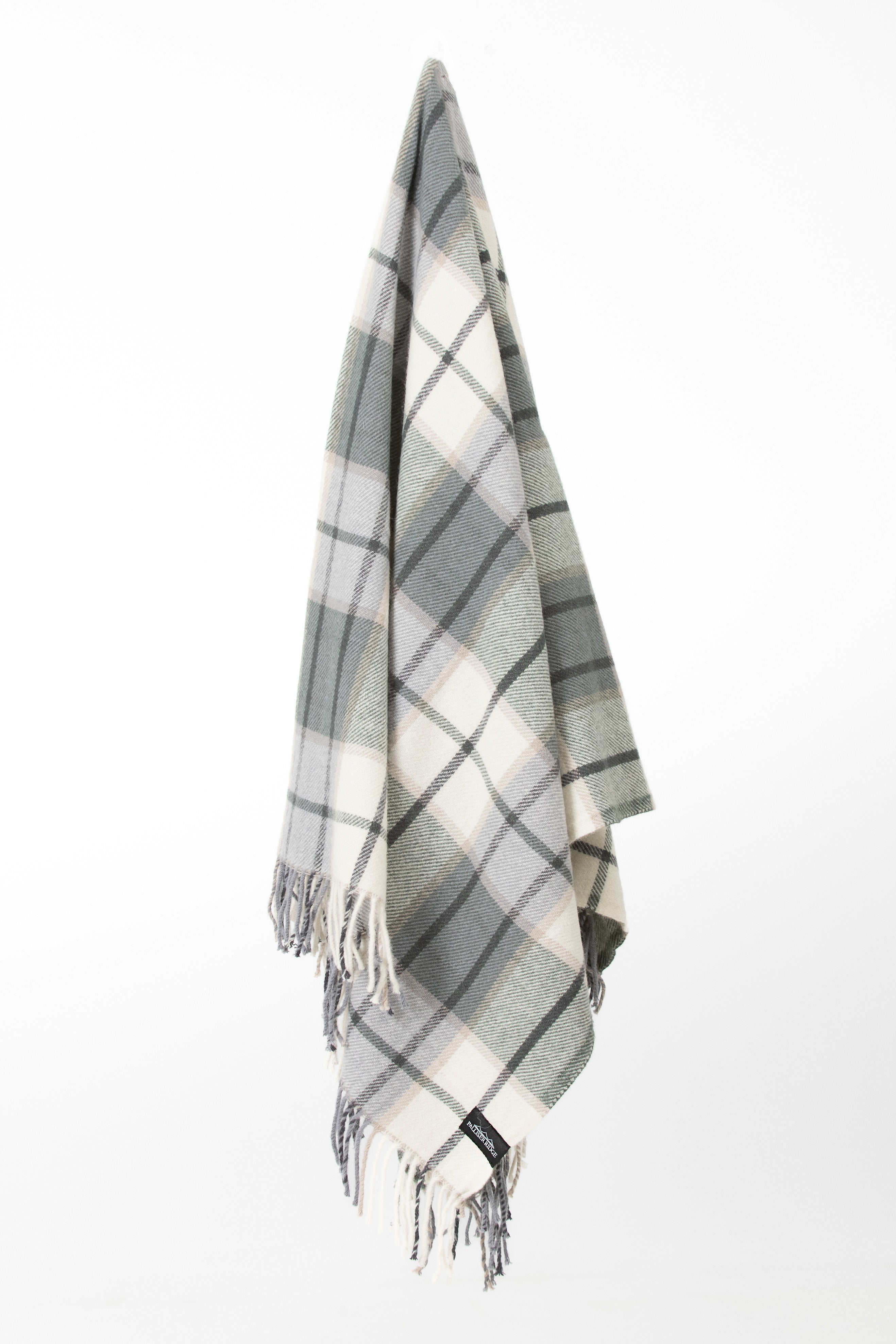 Palliser Ridge - Lambswool Throw Large Twill Check - Forest