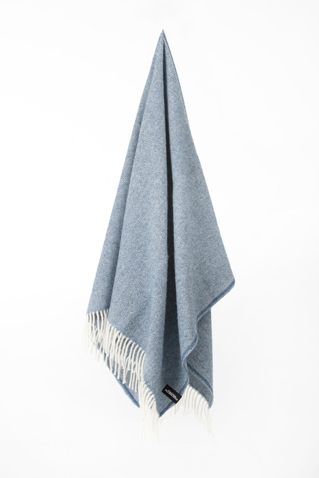Palliser Ridge - Lambswool Throw Herringbone - Royal Blue