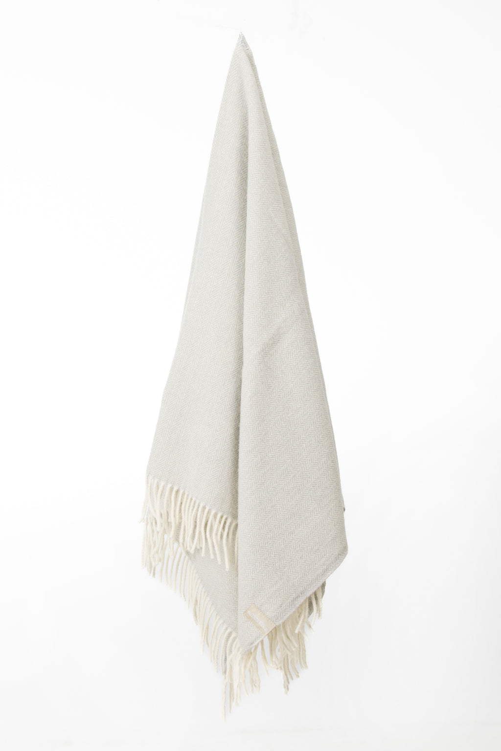 Palliser Ridge - Lambswool Throw Herringbone - Dove Grey