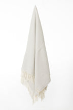Palliser Ridge - Lambswool Throw Herringbone - Dove Grey