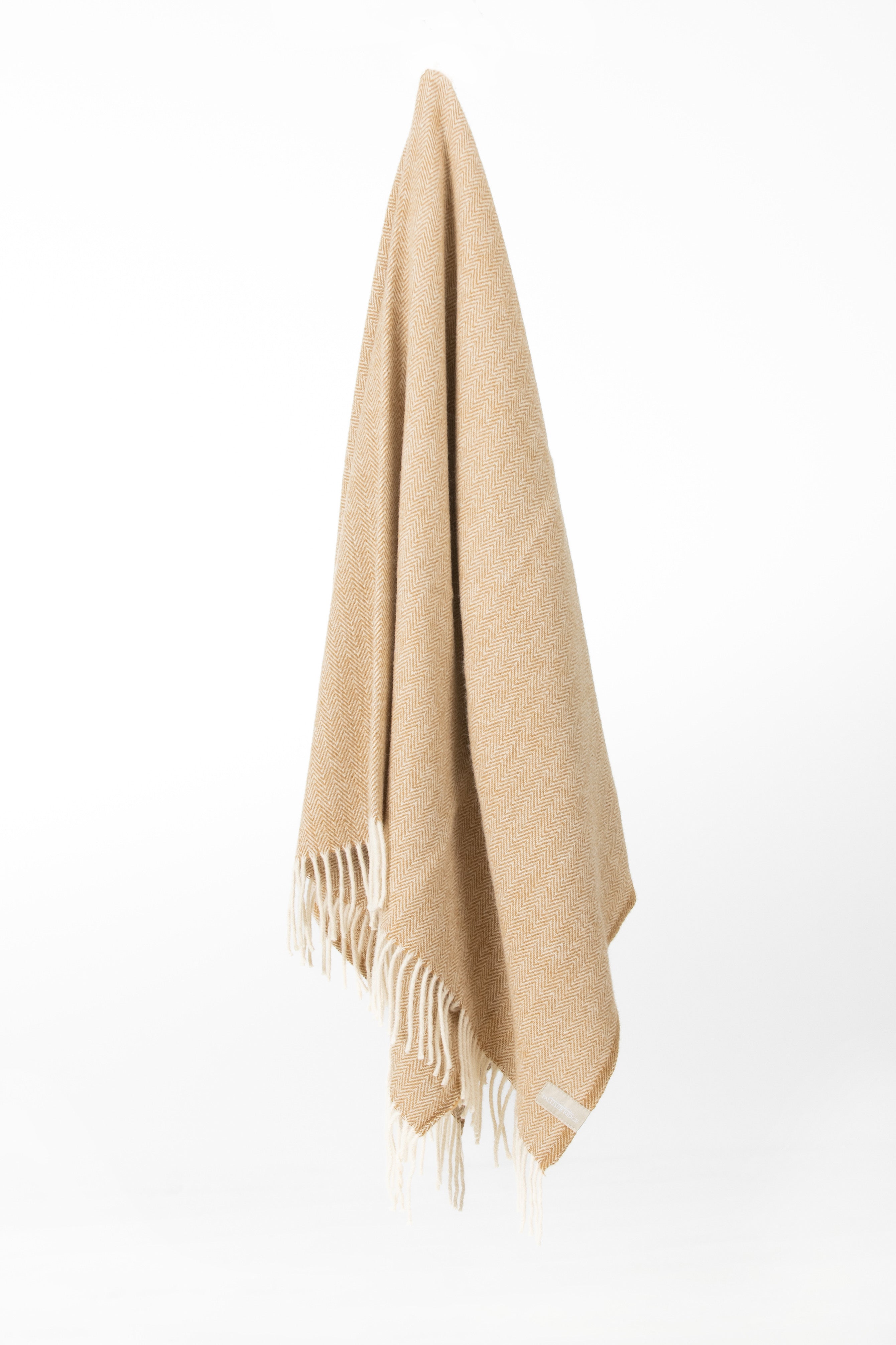 Palliser Ridge - Lambswool Throw Herringbone - Mustard