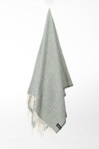 Palliser Ridge - Lambswool Throw Herringbone - Forest