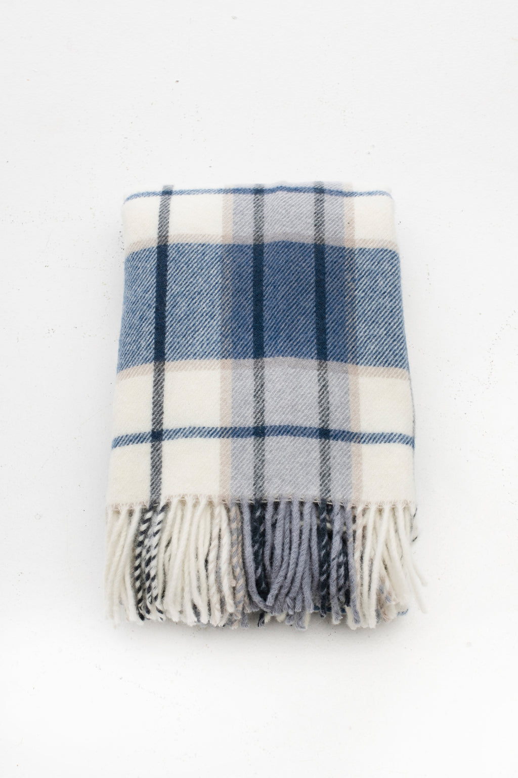 Palliser Ridge - Lambswool Throw Large Twill Check - Royal Blue
