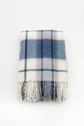 Palliser Ridge - Lambswool Throw Large Twill Check - Royal Blue