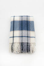 Palliser Ridge - Lambswool Throw Large Twill Check - Royal Blue