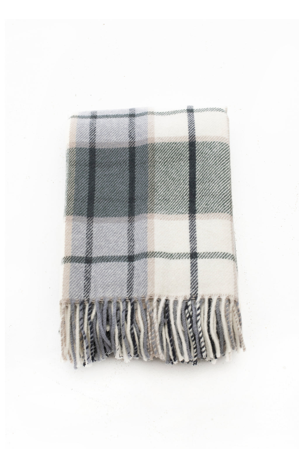 Palliser Ridge - Lambswool Throw Large Twill Check - Forest