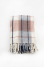 Palliser Ridge - Lambswool Throw Large Twill Check - Blush