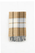 Palliser Ridge - Lambswool Throw Large Twill Check - Mustard