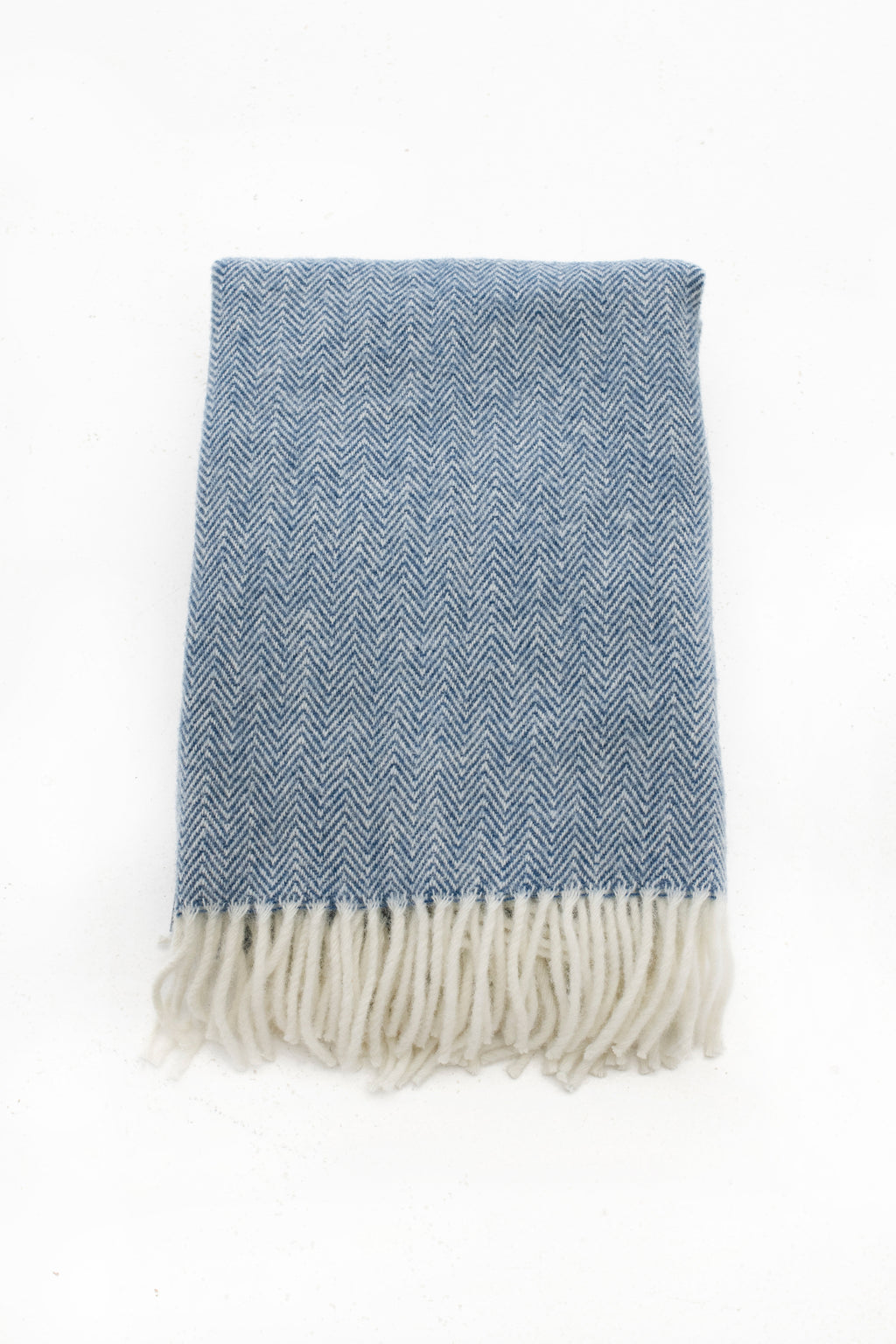 Palliser Ridge - Lambswool Throw Herringbone - Royal Blue