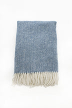 Palliser Ridge - Lambswool Throw Herringbone - Royal Blue