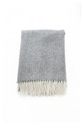 Palliser Ridge - Lambswool Throw Herringbone - Slate Grey