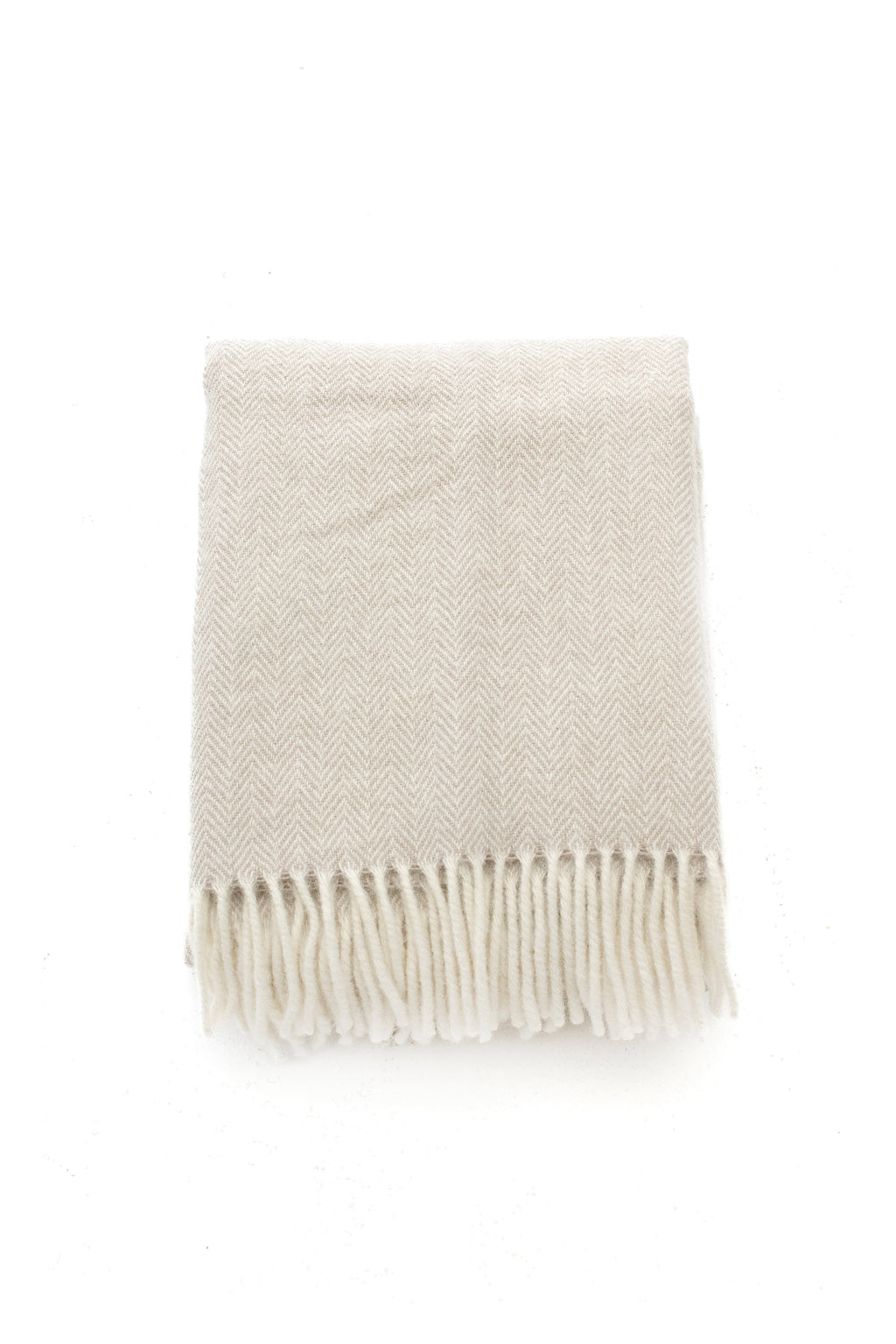 Palliser Ridge - Lambswool Throw Herringbone - Fawn