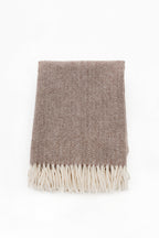 Palliser Ridge - Lambswool Throw Herringbone - Chocolate