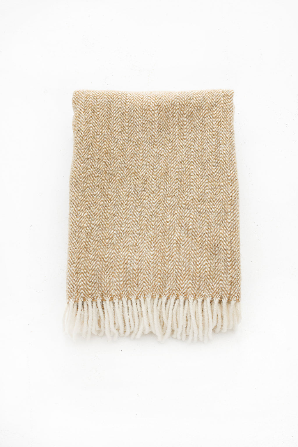 Palliser Ridge - Lambswool Throw Herringbone - Mustard