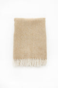 Palliser Ridge - Lambswool Throw Herringbone - Mustard