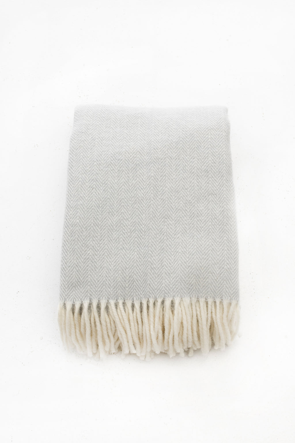 Palliser Ridge - Lambswool Throw Herringbone - Dove Grey