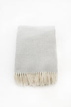 Palliser Ridge - Lambswool Throw Herringbone - Dove Grey
