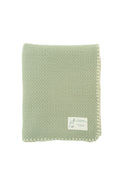 Baby and Beyond "Wonky Waffle" Pure Lambswool Baby Blanket Sage